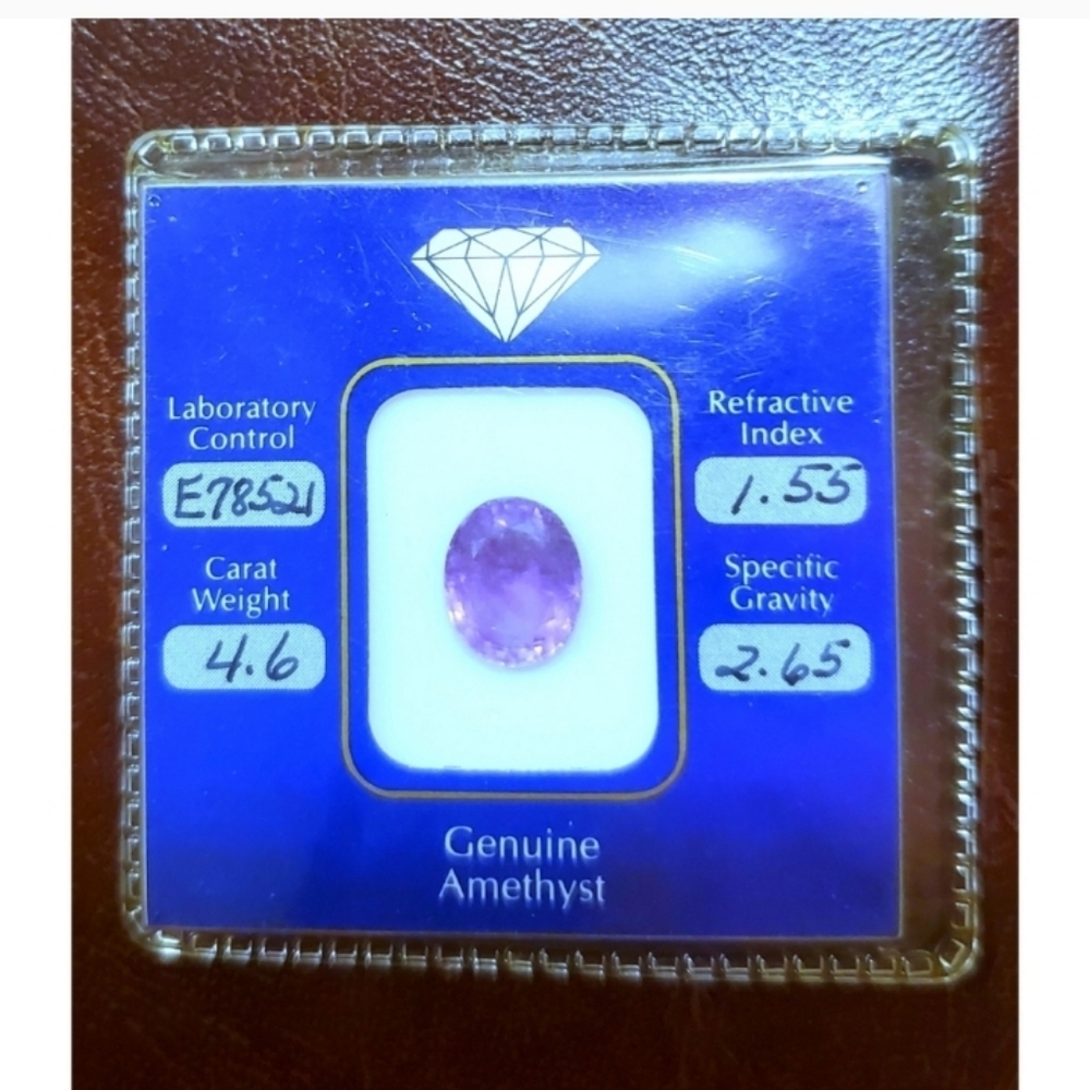 4.6 Carat Amethyst Genuine COA Appraisal $460